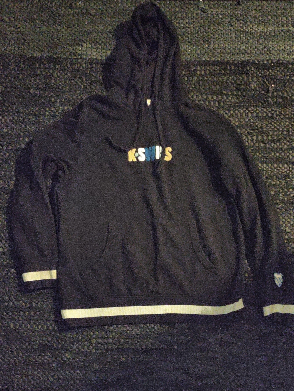 Black Hoodie with Multicolor Lettering